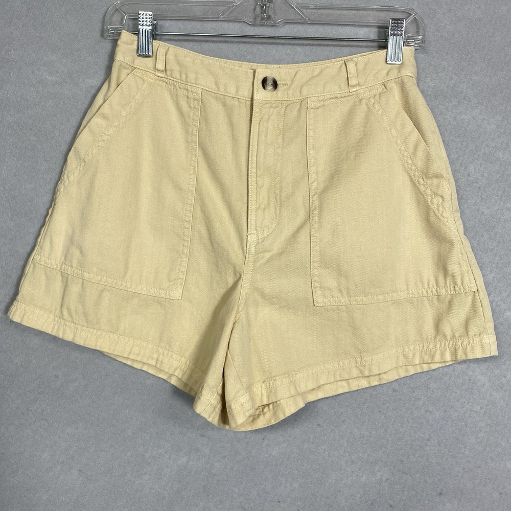 Universal Thread Women 4 Shorts Beige High Waisted Retro Mom Denim Cotton